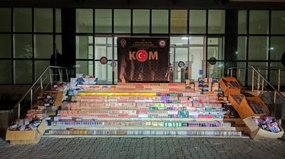 G�mr�k ka�a��na izin yok: Binlerce sigara ele ge�irildi