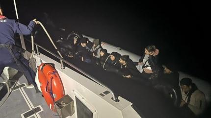 �anakkale'de d�zensiz g��men operasyonu... 34 ki�i yakaland�