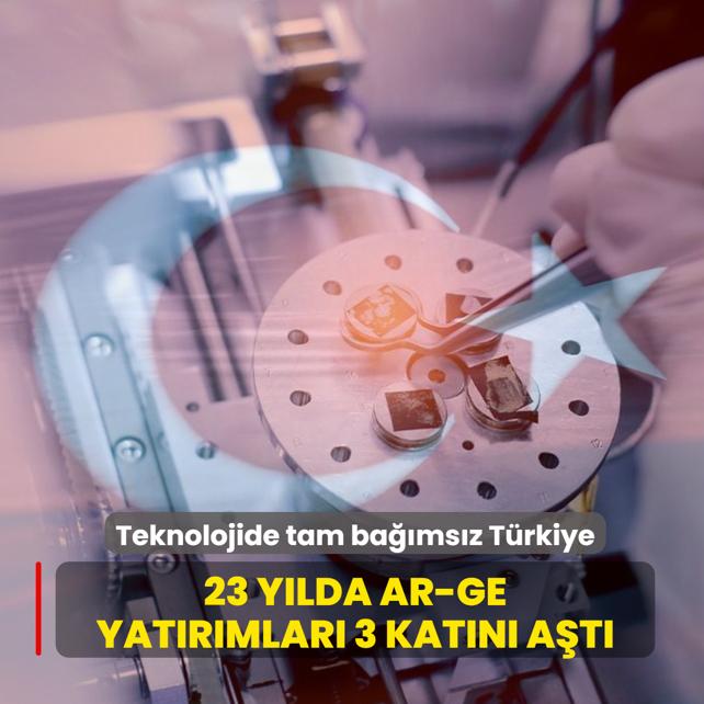 Teknolojide tam ba��ms�z T�rkiye... AR-GE yat�r�mlar� 23 y�lda 3 kat�ndan fazla artt�