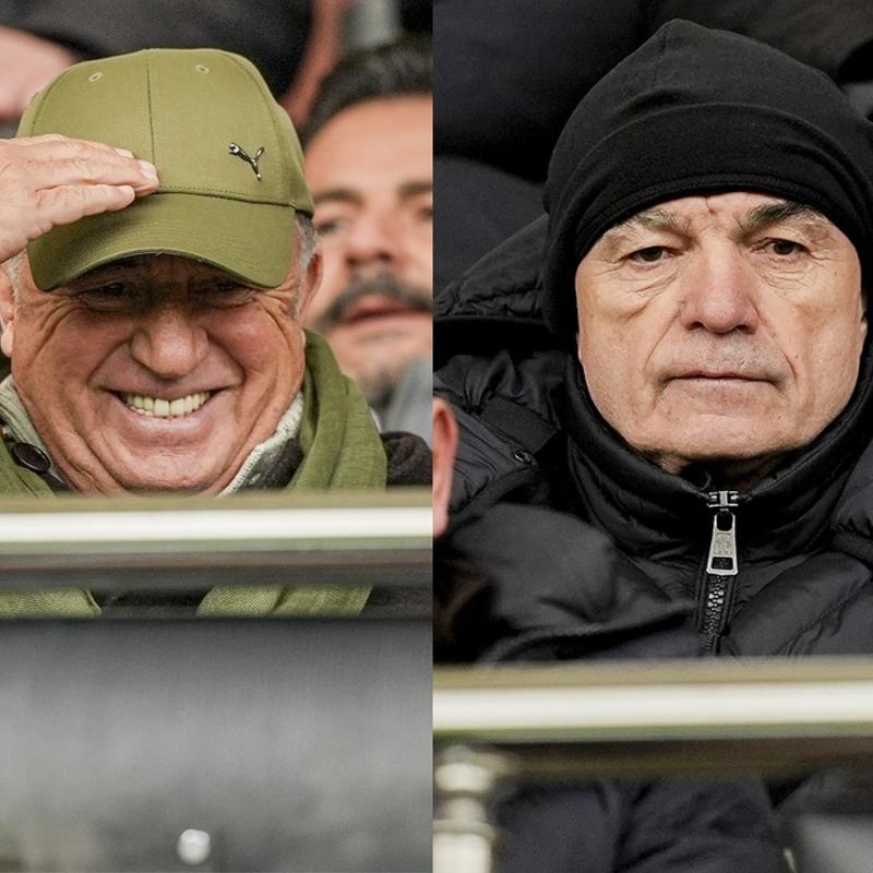 Fatih Terim ve R�za �al�mbay ayn� karede! 1. Lig ma��n� trib�nden izlediler