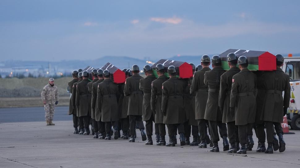 Libya heyeti için Ankara'da tören: Naaşlar ülkelerine uğurlandı