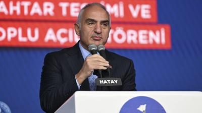 Bakan Ersoy Hatay'da konu�tu: Habib-i Neccar Camisi aya�a kalkm��t�r