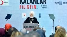 Emine Erdo�an'dan ''Kalanlar'' Filistin Sergisi payla��m�: K�llerinden do�acak bir Gazze'ye inan�yoruz