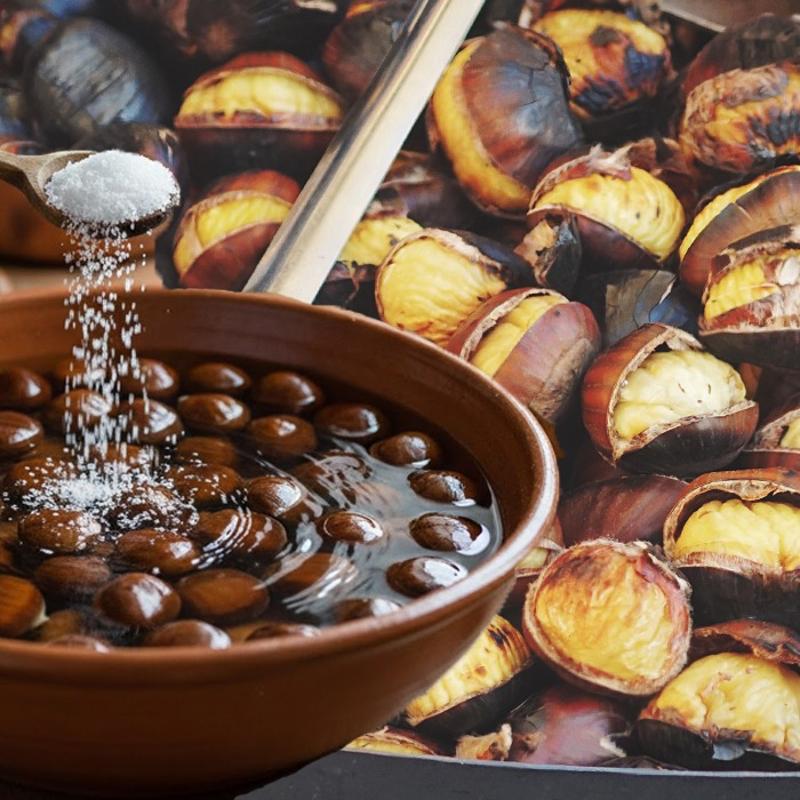 Kestaneyi f�r�na atmadan �nce suyuna 1 ka��k at�n! Me�er kestane bu y�zden daha kolay soyuluyormu�