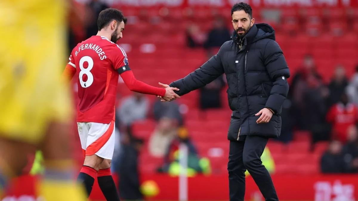Manchester United Ruben Amorim Bruno Fernandes foto�raflar� resimleri