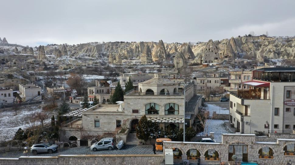 Kapadokya'da yılbaşı hareketliliği... Turistlerin gözdesi oldu