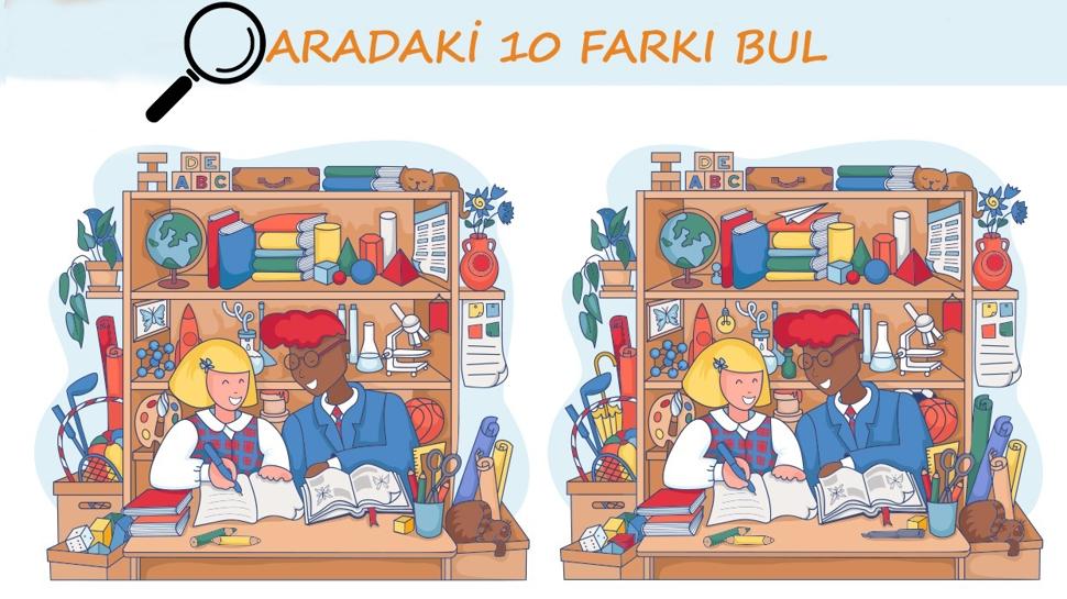 Zekâ testi: Resimdeki 10 farkı 5 saniyede bulabilir misin?