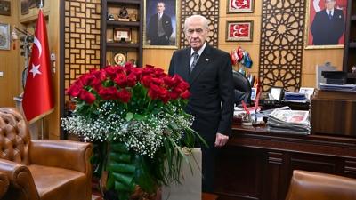 Ba�kan Erdo�an'dan Devlet Bah�eli'ye yeni y�l tebri�i