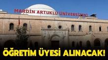 Mardin Artuklu �niversitesi ��retim �yesi alacak!