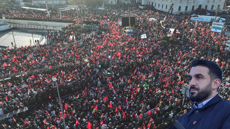Yüz binler Gazze için Galata'da! Beşinci: İnsanlar açlıkla öldürülmeye çalışılıyor
