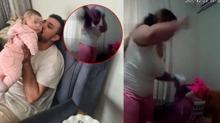 Vicdans�z anne gizli kameraya yakaland�: 1 ya��ndaki bebe�i havaya kald�r�p yere vurdu