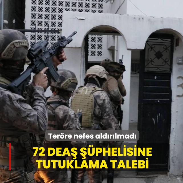 Ter�re nefes ald�r�lmad�... DEA� operasyonunda yakalanan 72 ��pheliye tutuklama talebi