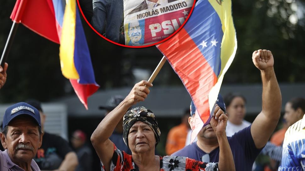 Maduro destekçileri sokağa indi! ABD'ye isyan bayrağı açtılar