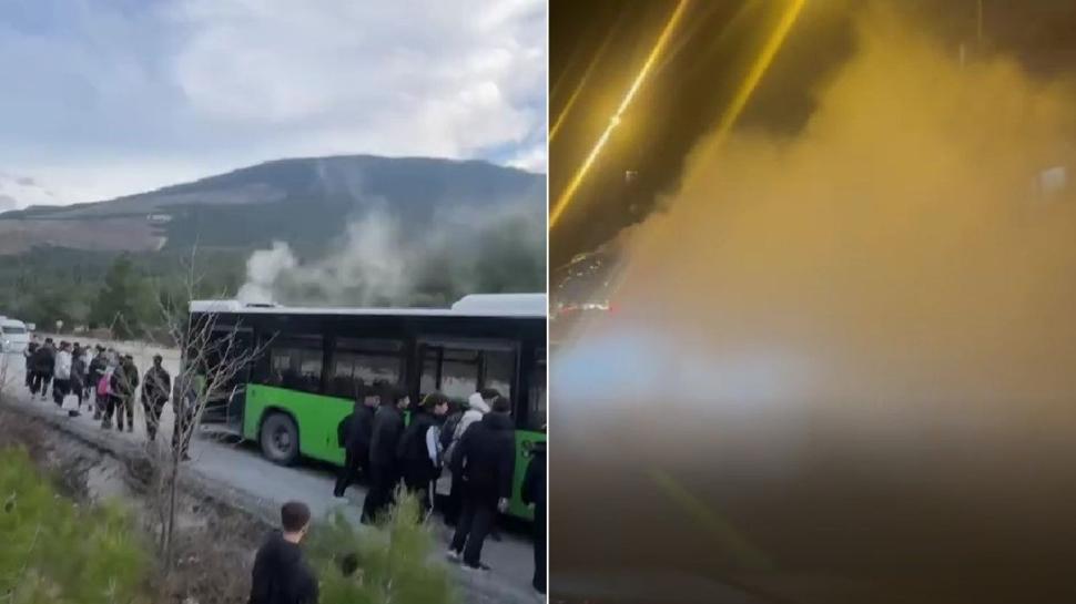 CHP'li belediyenin otobüsleri peşpeşe yandı! Yolcular son anda kurtarıldı