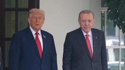 Ba�kan Erdo�an Trump ile g�r��t�... G�ndemde Gazze ve Venezuela vard�