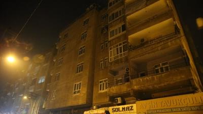 Diyarbak�r'da kolonu patlayan bina pani�e neden oldu: 83 ki�i tahliye edildi