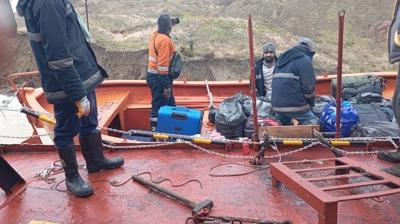 T�rk gemisi, Ker� Bo�az�'nda karaya oturdu