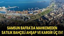 Samsun Bafra'da mahkemeden sat�l�k bah�eli ah�ap ve kargir �� ev!
