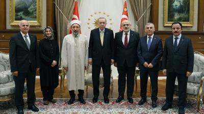 Ba�kan Erdo�an, Diyanet ��leri Ba�kan� Safi Arpagu�'u kabul etti