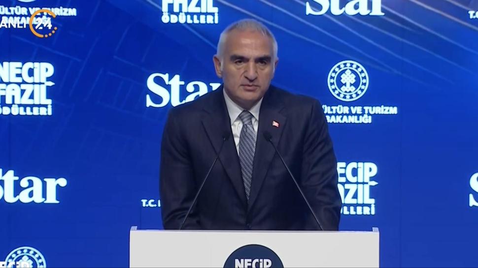 Bakan Ersoy'dan Necip Fazıl Ödülleri mesajı: Kültürel hafızamızın güçlü bir ifadesidir