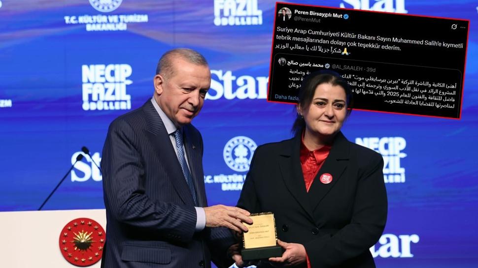 Suriye Kültür Bakanlığı'ndan yazar Peren Birsaygılı Mut'a destek ve teşekkür mesajı