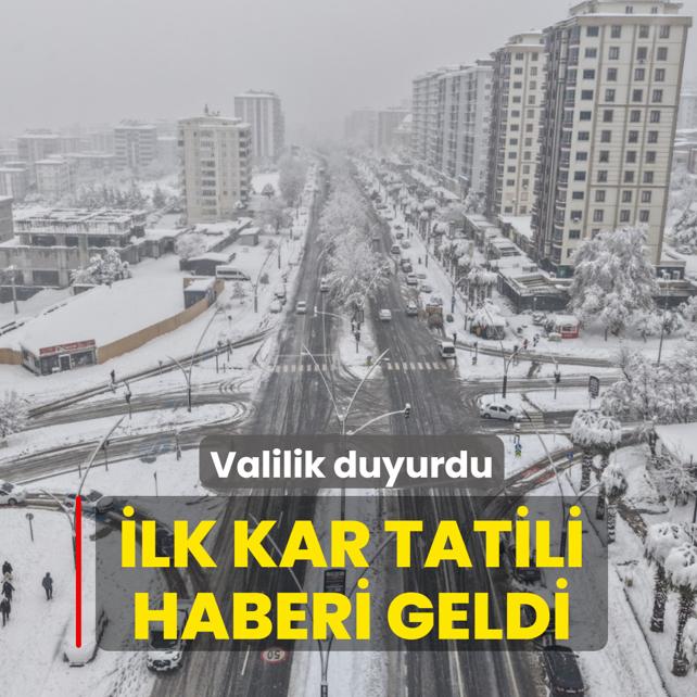 Valilik duyurdu... �lk kar tatili haberi geldi