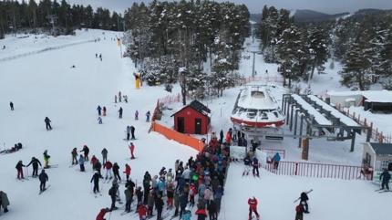 Sar�kam��'ta kayak sezonu a��ld�!