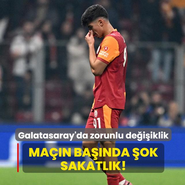 Maçın başında şok sakatlık! Galatasaray'da zorunlu değişiklik