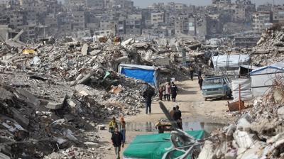 Gazze'de hasarl� binalar ��kt�: 4 �l�