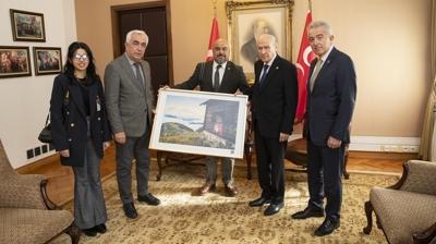 MHP Genel Ba�kan� Bah�eli, TFMD Y�netim Kurulu'nu kabul etti