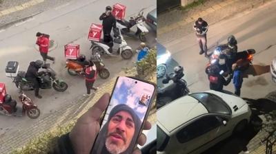 Sipari� ku�atmas�! Kap�da s�ralanan kuryeler kabusu oldu