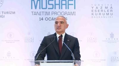 �evki Efendi Mushaf'� K�lt�r ve Turizm Bakanl��� taraf�ndan tan�t�ld�