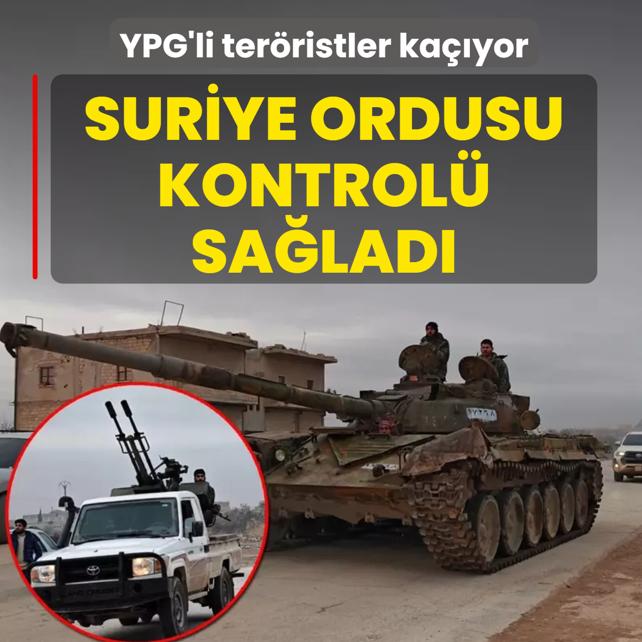 YPG'li ter�ristler ka��yor! Suriye ordusu b�lgede kontrol� sa�lad�