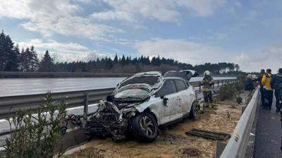 Kuzey Marmara Otoyolu'nda feci kaza: Yaral�lar var