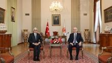 TBMM Ba�kan� Kurtulmu�, Portekiz Cumhuriyet Meclisi Ba�kan� Aguiar-Branco ile g�r��t�