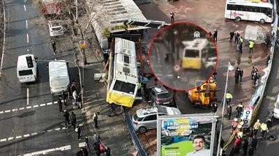 Kontrolden ��kan �ETT otob�s� deh�et sa�m��t�! Yeni g�r�nt�ler ortaya ��kt�