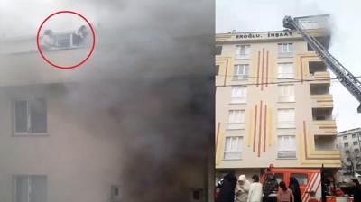 Sultanbeyli'de korkutan yang�n: 5 katl� bina dumanlarla kapland�