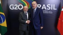 Ba�kan Erdo�an, Brezilya Devlet Ba�kan� ile g�r��t�