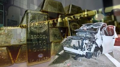 Esrarengiz kaza! Kilolarca alt�n ortadan kayboldu