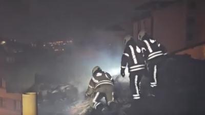 �stanbul'da gecekondu yang�n�! �l� ve yaral� var...