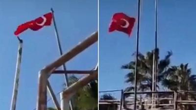 S�n�rda bayra��m�za al�ak sald�r�! MSB: Failler tespit edildi