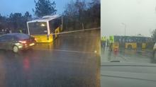 �stanbul'da can pazar�! �ETT otob�s� ormanl�k alana u�tu
