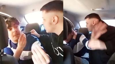 Akrana oyun daya��! Zorbalar, genci takside d�v�p o anlar� kaydettiler