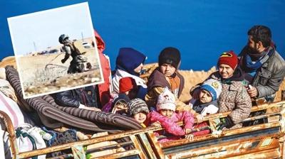 50 bin sivile may�nl� ku�atma! Suriyeli k�yl�lere YPG zulm�