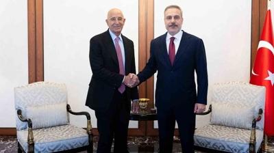 Ankara'da yo�un diplomasi: Bakan Fidan, Barrack'� kabul etti