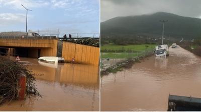 Dereler taştı yollar göle döndü: Birçok ilde sağanak hayatı felç etti
