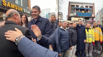 Samsun esnaf� ile bir araya gelen Bakan Kurum vatanda�lar�n taleplerini dinledi