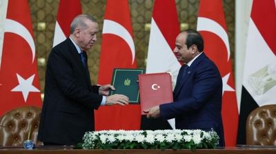 �ki �lkeden ortak ad�m... T�rkiye ile M�s�r aras�nda anla�ma imzaland�