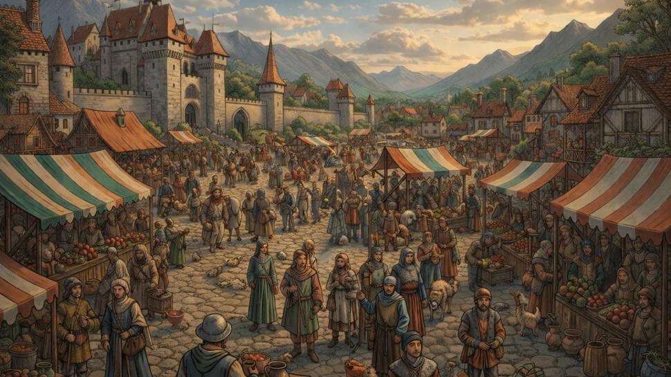 Zek�s�na g�venenler buraya! Bu karma��k orta �a� pazar� g�rselinde saklanan kediyi 10 saniyede bulabilir misin?