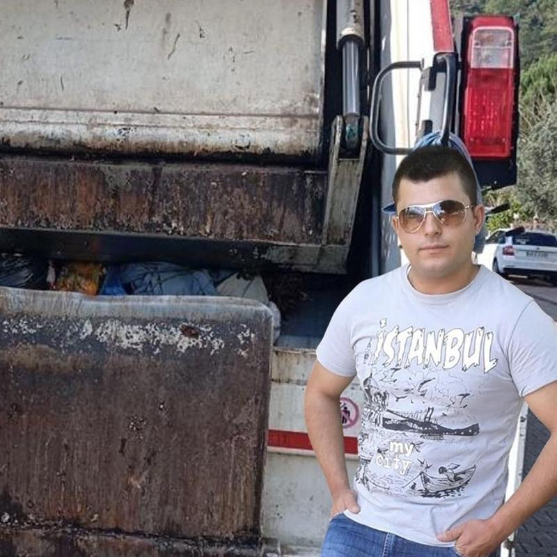 ���i feci �ekilde can verdi! ��p kamyonunun arkas�na d��t�